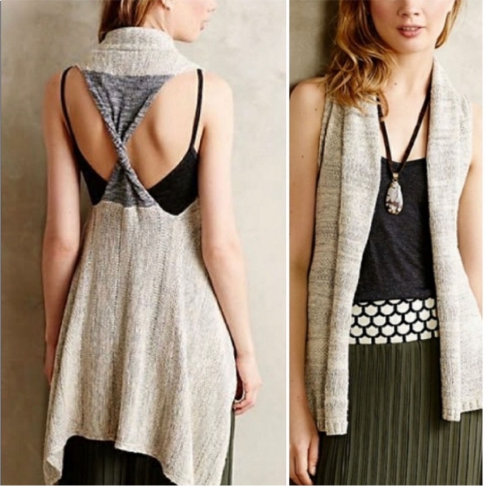 Sparrow Anthropologie Twist Back Sweater Vest